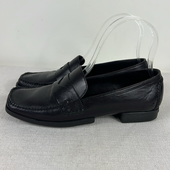 Vintage Cole Haan Leather Penny Loafer Womens Size 6.5 B Black Slip On Brazil - Picture 5 of 11